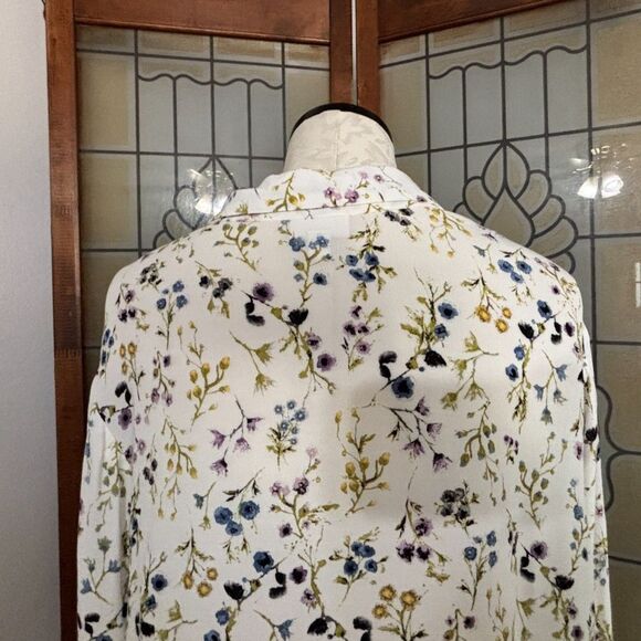 J. Jill Plus Size Flow Hem Floral Button Tunic Shirt Blouse Top Size 2X - Picture 7 of 16